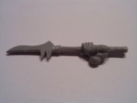 A spear with arm from Skaven spare parts